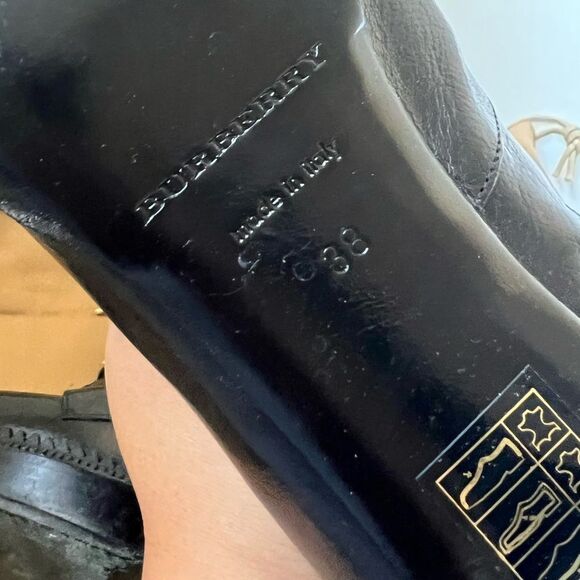 Burberry Brogue Manners 100 Platform Ankle Boots / Booties Size 38 - Picture 12 of 13